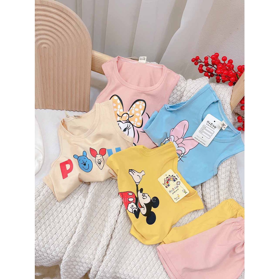 [HOT] BỘ BA LỖ CHUỘT MICKEY VÀ VỊT DAISY CHẤT COTTON MỀM MÁT CHO BÉ TRAI VÀ BÉ GÁI 8-20KG. VIDEO THẬT. XƯỞNG MAY BIBO
