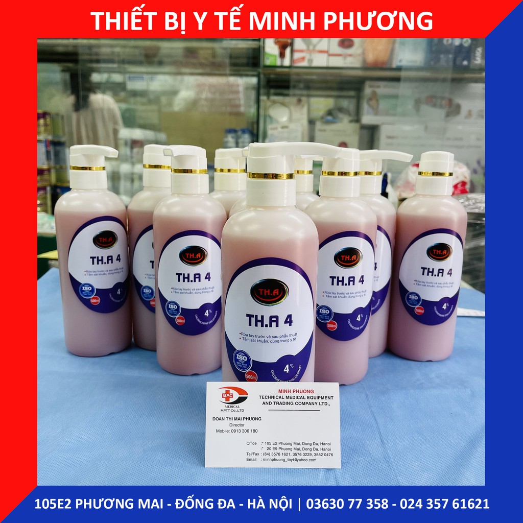 [CHÍNH HÃNG] Dung dịch rửa tay sát khuẩn THA dùng trước và sau phẫu thuật chai 500ML