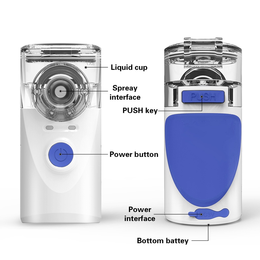 Máy xông khí dung cầm tay Mesh Nebulizer, xông tinh dầu, phun sương giữ ẩm mặt.