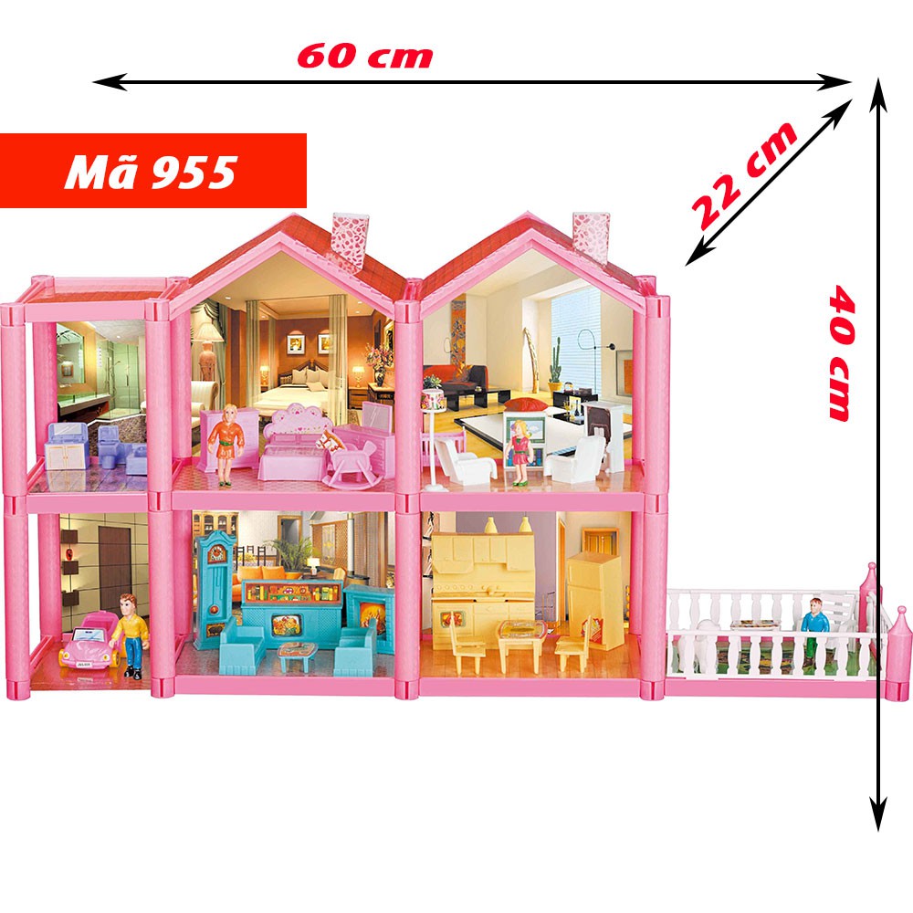 Nhà Búp Bê Cỡ Lớn Búp bê barbie Kích thước 60-70 cm Blockbuilding