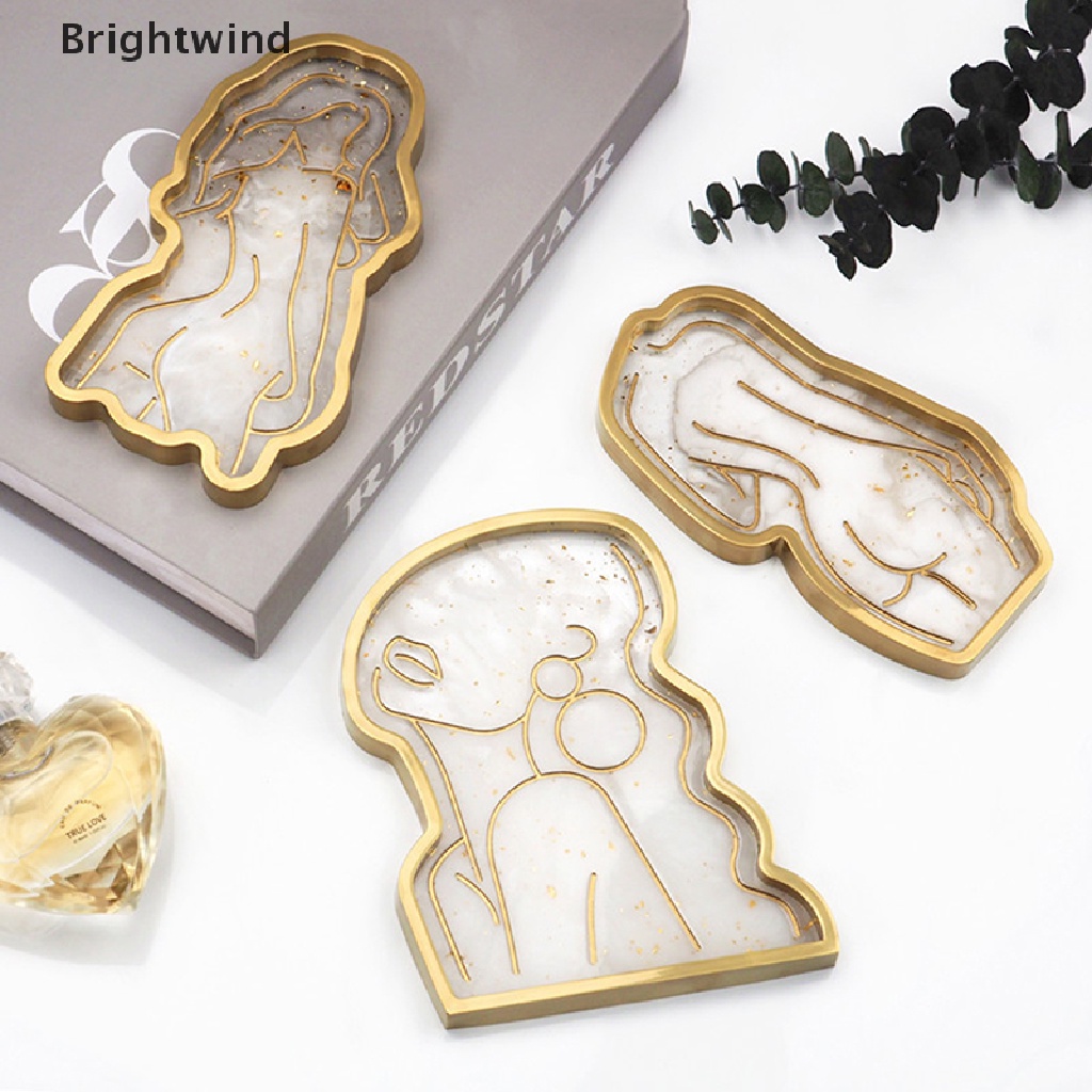 [Brightwind] Tray DIY Epoxy Crystal Resin Silicone Mold Girl Model Body Abstract Plate Hot Sell