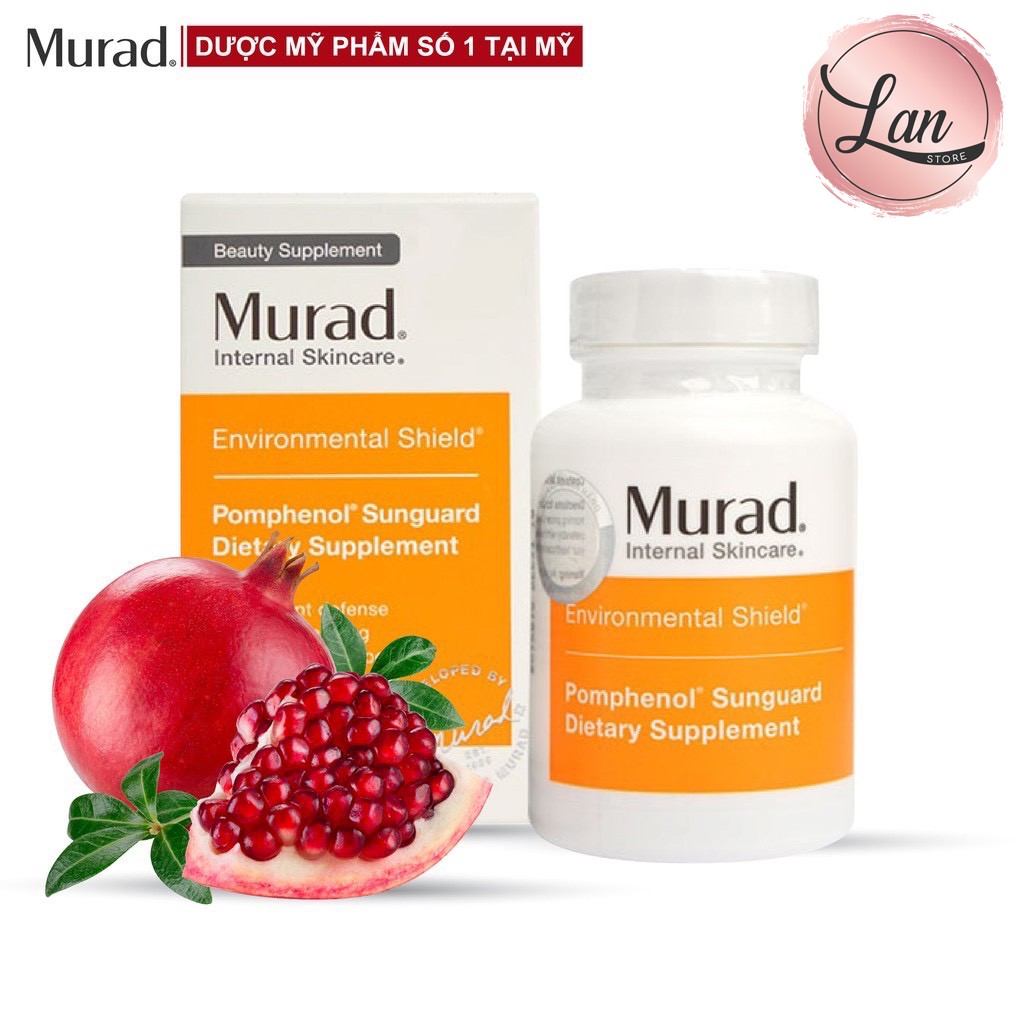 Viên Uống Chống Nắng Murad Chiết Xuất Từ Quả Lựu Pomphenol Sunguard Dietary Supplement 60 Viên