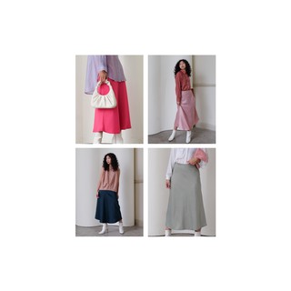 Chân váy suông dài vải lụa trơn nhiều màu KARA SKIRT, chân váy dài