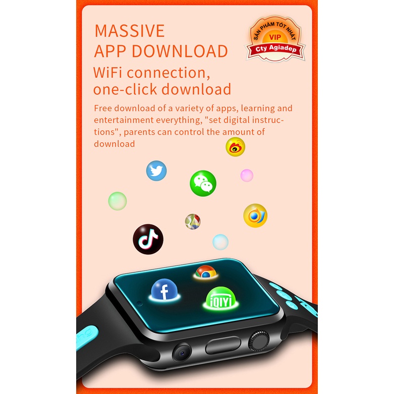 Đồng hồ thông minh hỗ trợ SIM 4G WIFI GPS Giormany W5