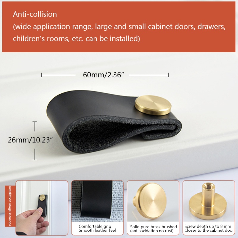 Tay Nắm Ngăn Kéo Tủ Bằng Da Handmade