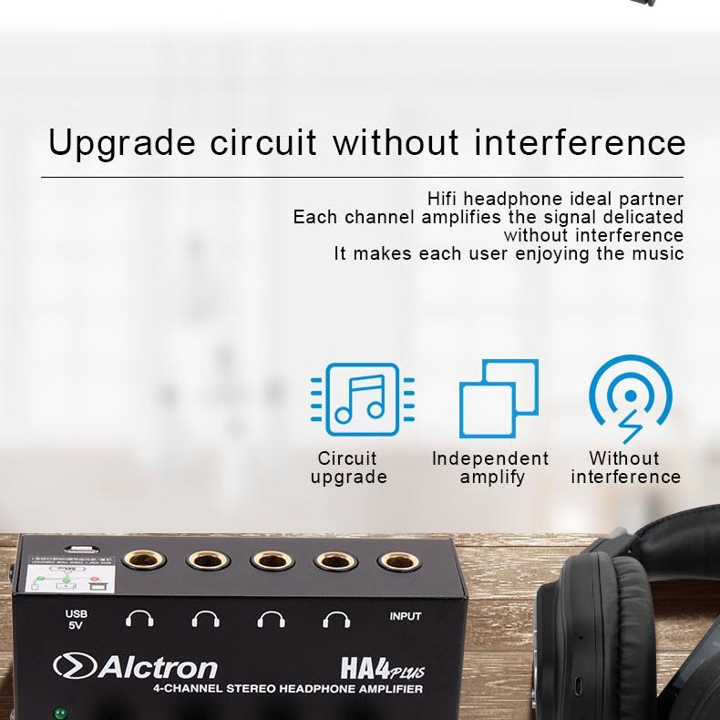 HA4 Mini 4-channel headphone amplifier - Bộ chia tai nghe Alctron HA4 Plus