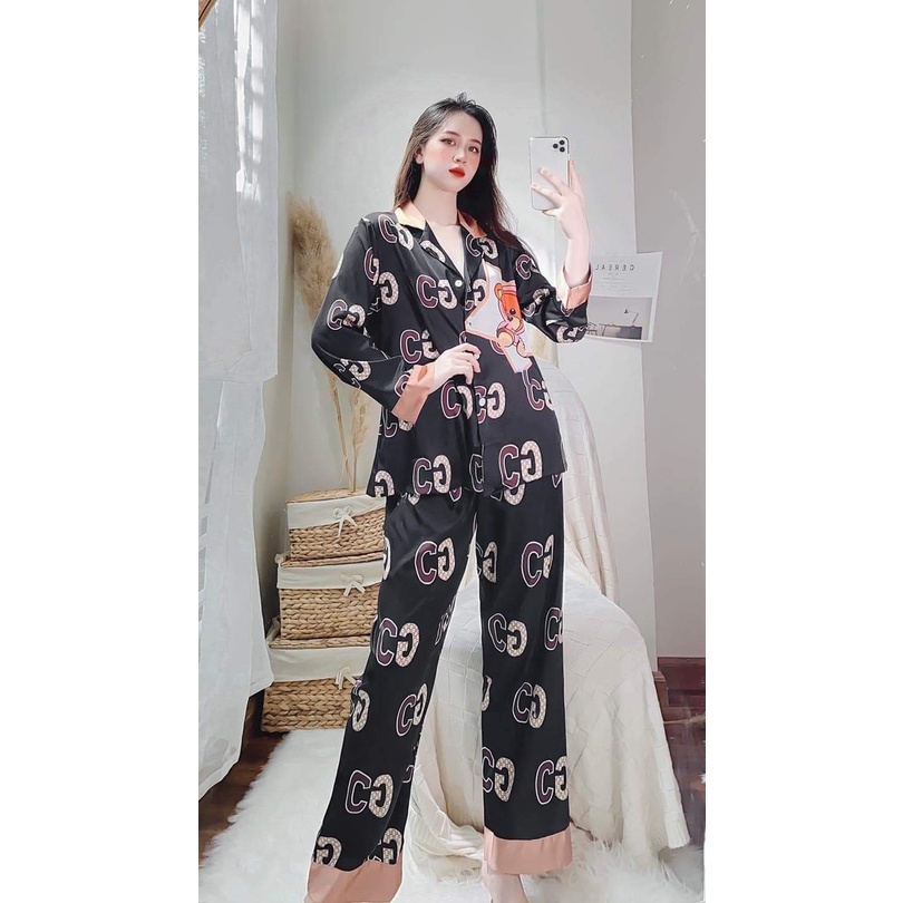 Bộ Đồ ngủ DR thiết kế - Bộ Pijama lụa Latin HÀNG SIÊU CẤP thoáng mát, mềm mịn