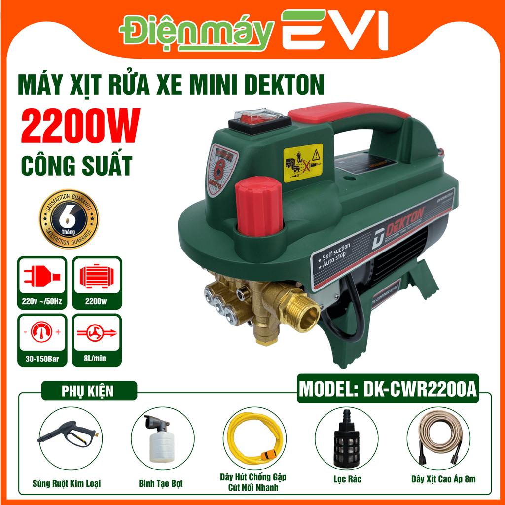 Máy rữa xe DEKTON DK-CWR2200A lõi đồng 100% Máy rữa xe áp lực cao công suất cao 2200W - 9L/min Máy rữa xe chính hãng