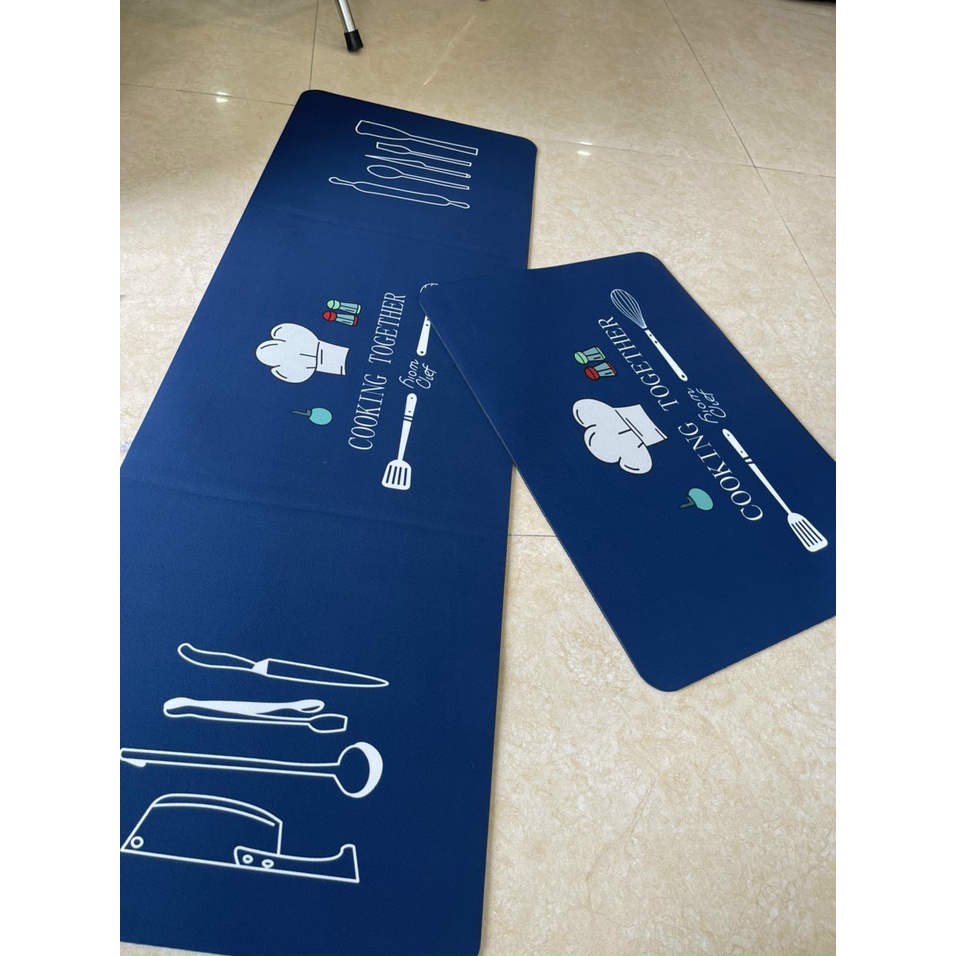Thảm bếp Siêu Thấm - Thảm Lau Chân Siêu Mềm Siêu Dày, Siêu Thấm Nước Chất Liệu Chống Trượt MỚI