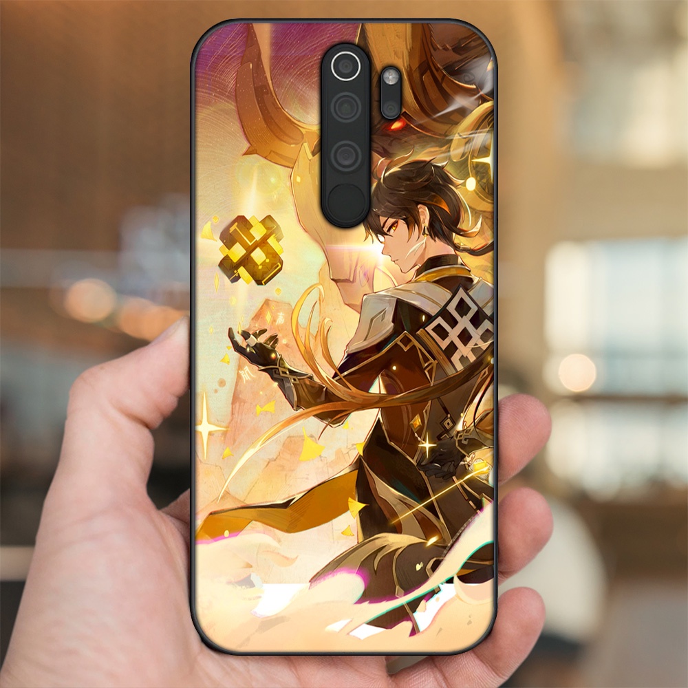 Ốp lưng Xiaomi Redmi Note 8 Pro viền đen in hình Zhongli Genshin Impact