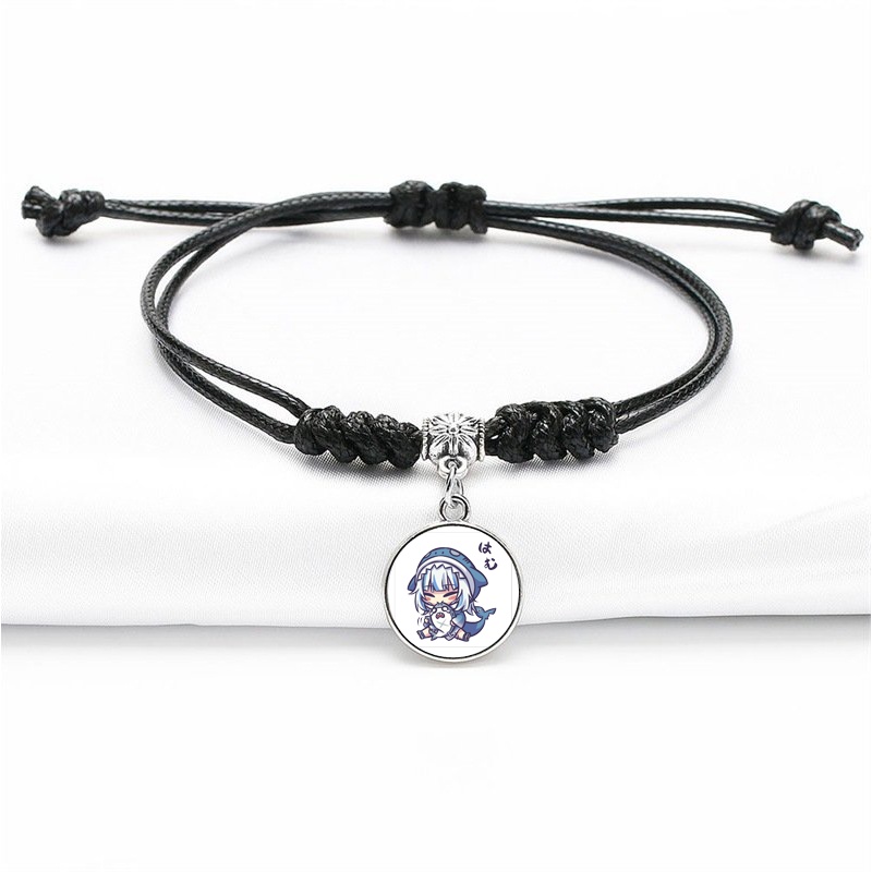 (30) Vòng tay in hình GAWR GURA Hololive Vtuber anime chibi phụ kiện trang sức xinh xắn quà tặng độc đáo