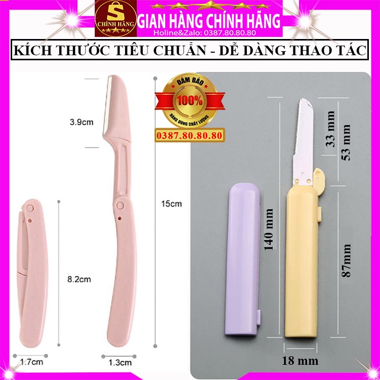 Combo 3 dao cạo lông mày chân mày xịn thay đổi lưỡi Sidumi hàn quốc cho nữ cạo lông mặt nách tay chân vùng kín body nhật