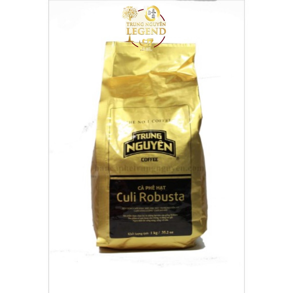 Cà phê hạt Culi Robusta Trung Nguyên hạt số 1 bịch 1kg
