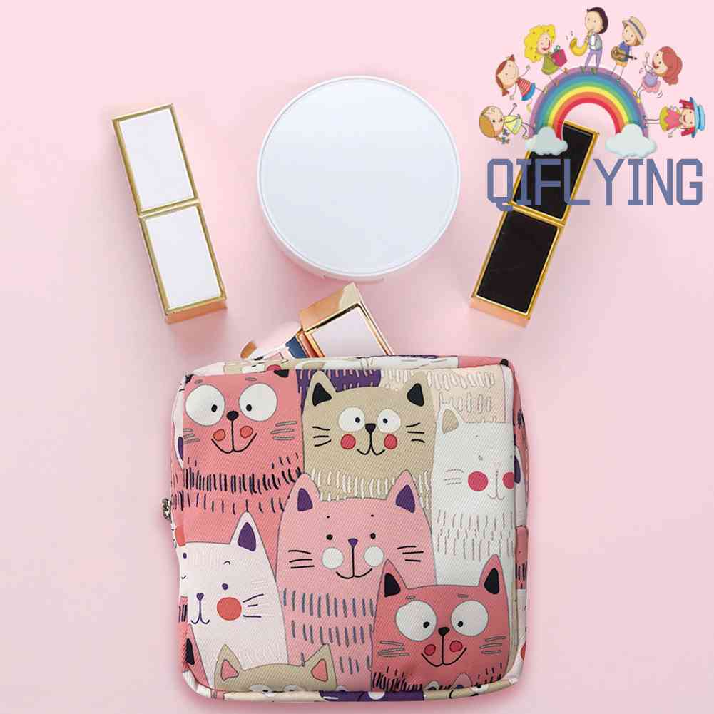 Qifly Túi Đựng Băng Vệ Sinh Trang Điểm Mini Tiện Dụng Cho Nữ