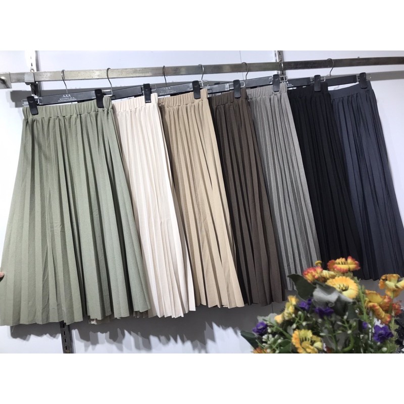 [Mã WASTUP giảm 10% tối đa 30K đơn 99K] Chân váy dạ xếp ly basic - hàng QC | BigBuy360 - bigbuy360.vn