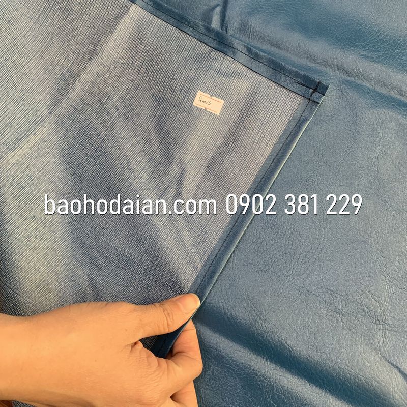 Tạp dề simili chống thấm màu xanh