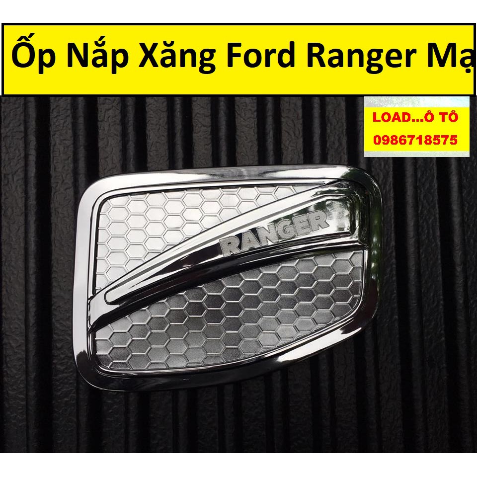 Ốp Nắp Bình Xăng Xe Ford Ranger 2022-2016 Mạ Crom Sáng Bóng Cao Cấp