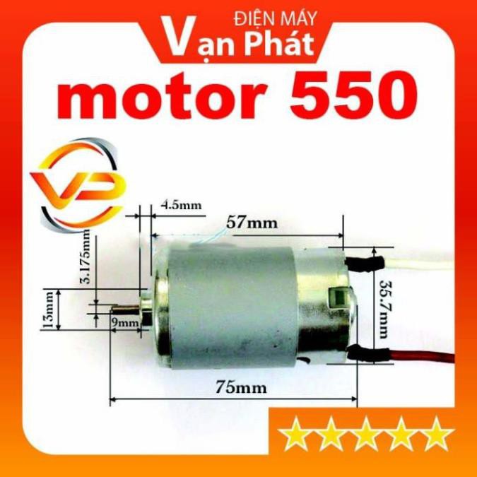 HÓT  - Motor 550 công suất cao chuyên cho máy pin 12V - 16,8V - 21V -  P030