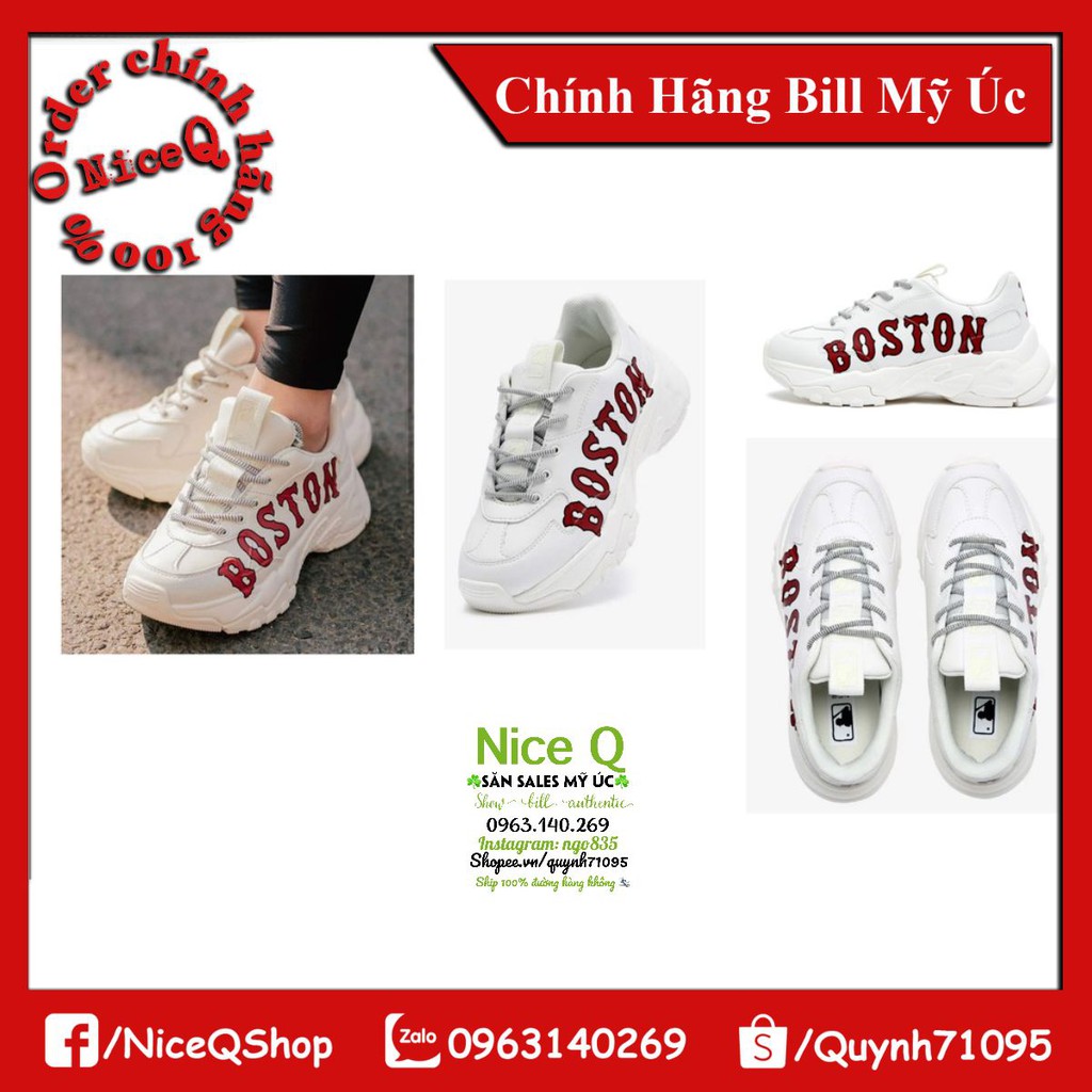 Giày Bigball Chunky P Boston Red Sox - Order Lotte duty free Hàn - Full box, bill, hidden tag - BAO CHECK