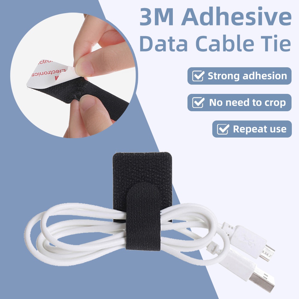 1 / 5 / 10 / 20 Dây Dán Cố Định Dây Cáp Tiện Lợi