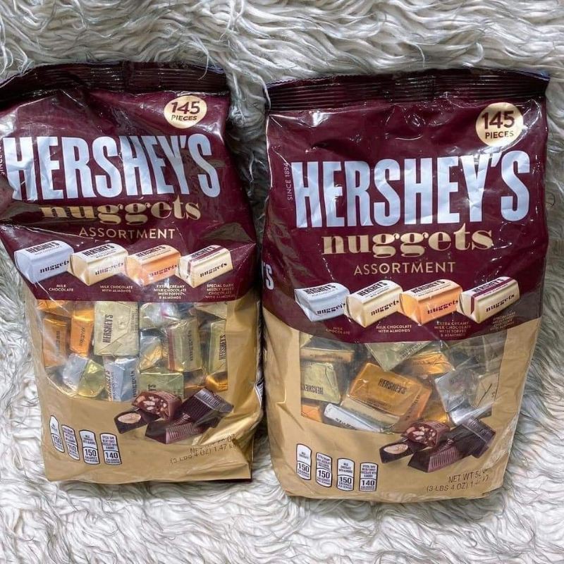 DATE 04.2024 HÀNG ĐI AIR MỸ Kẹo Socola Hershey's 145 viên 1.47kg