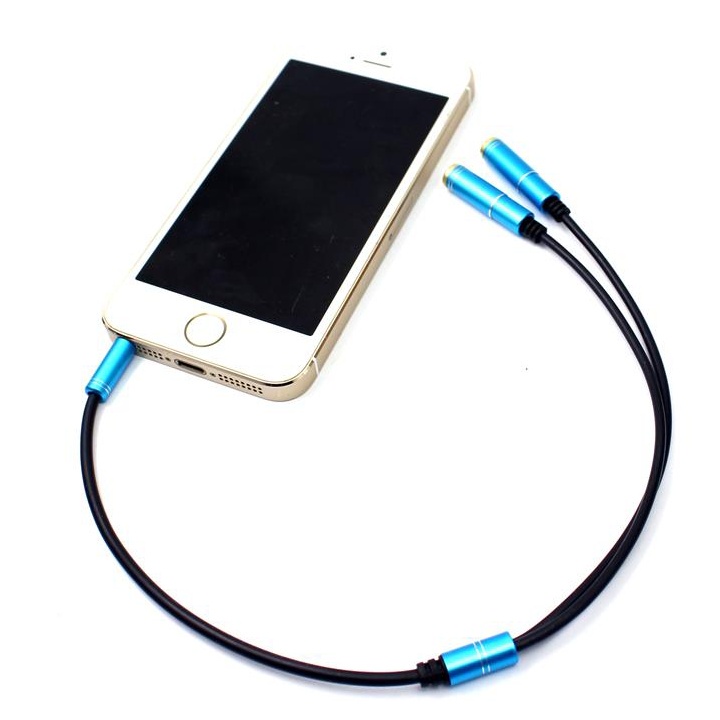 Cáp gộp âm thanh FTP mạ vàng cao cấp 3 vạch 4 khấc | Tai nghe 2 jack 3.5mm chuyển đổi sang 1 jack 3.5mm 3 vạch 4 khấc