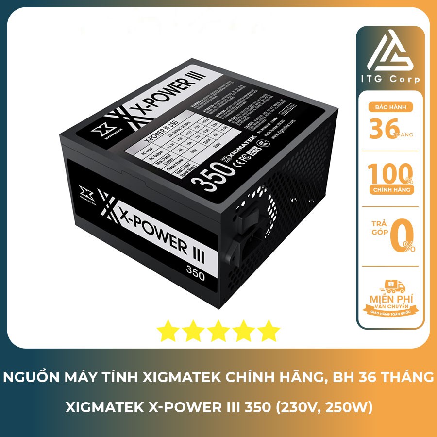 Nguồn máy tính XIGMATEK X-POWER III X350 X450 X500 X550 X650 Chính Hãng