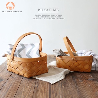 Giỏ Đan Tay Bằng Gỗ Dùng Đựng Trái Cây