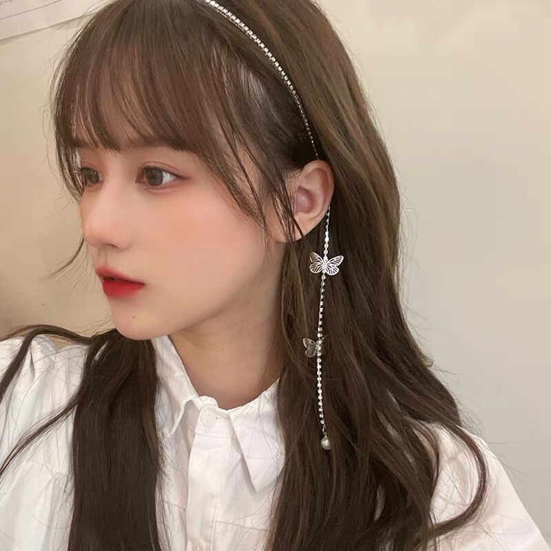 Băng Đô Hợp Kim Đính Đá Và Ngọc Trai Thời Trang Cho Nữ