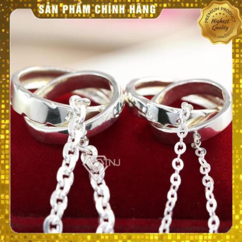 [💝Không Đẹp Hoàn Tiền] Vòng cổ đôi tình yêu, dây chuyền đôi bạc khắc tên đơn giản theo yêu cầu