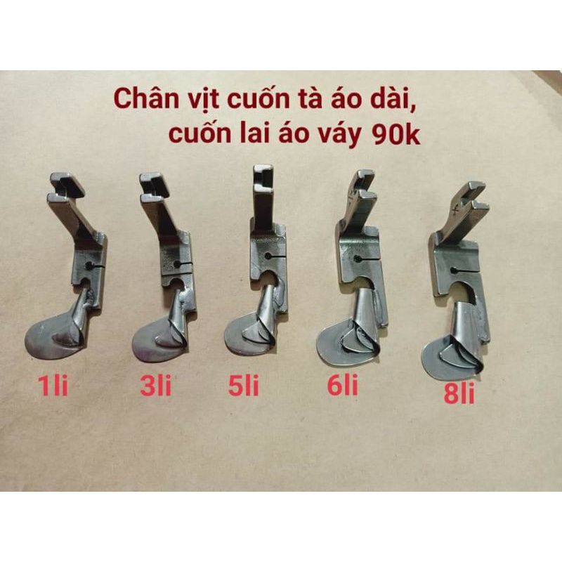 Chân Vịt Quấn Tà Áo Dài, Cuốn Lai Gấu Áo Máy Khâu 1 kim Công Nghiệp