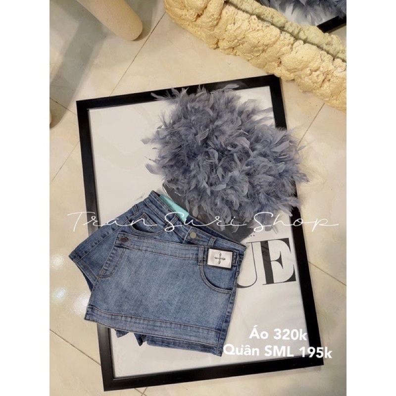 chân váy quần jeans , short rút dây jean nữ lưng siêu cao, co giãn tốt ( hình thật kèm video)