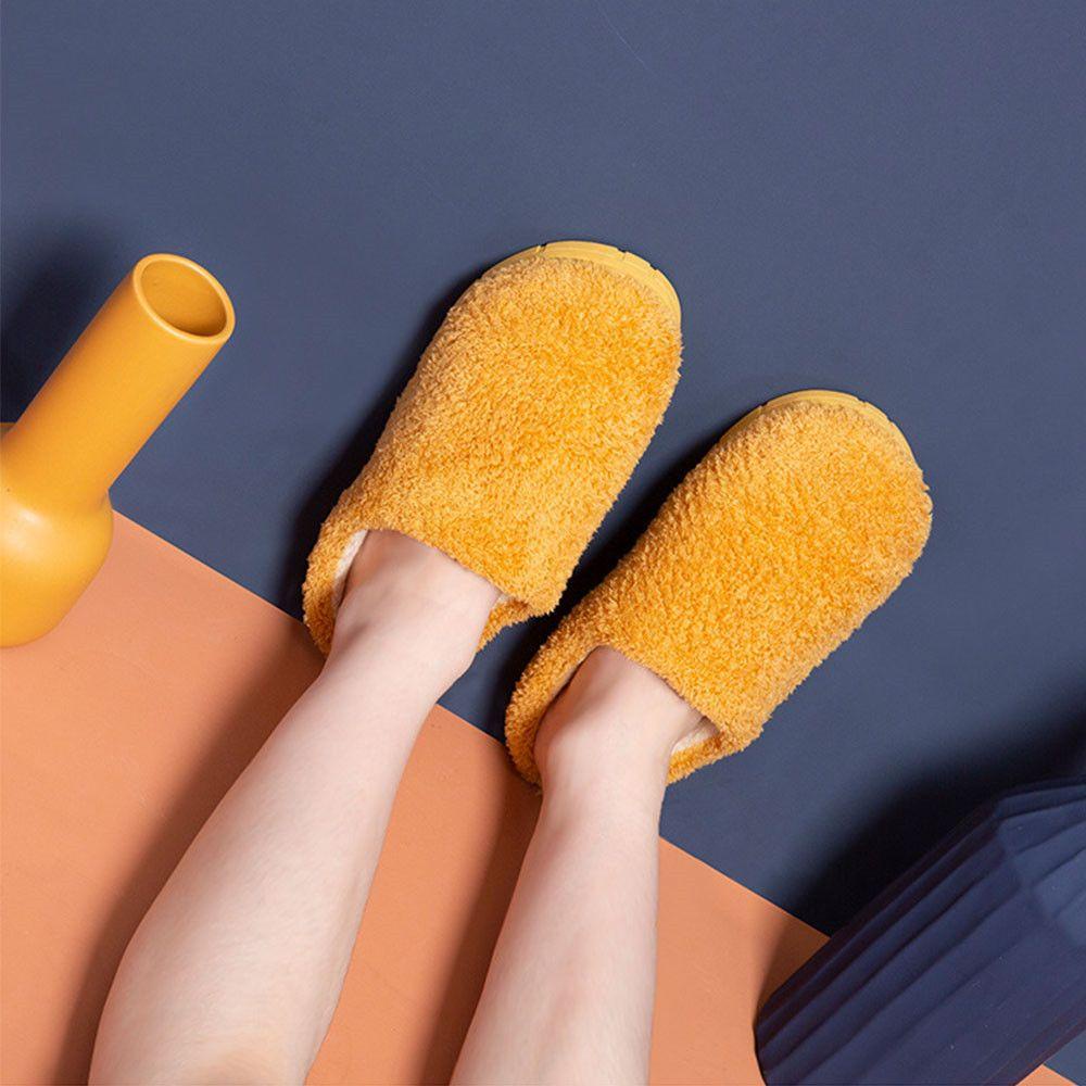.Dép Bông Đi Trong Nhà Đế Dày Chống Trượt Giữ Ấm Cao Cấp Thời Trang