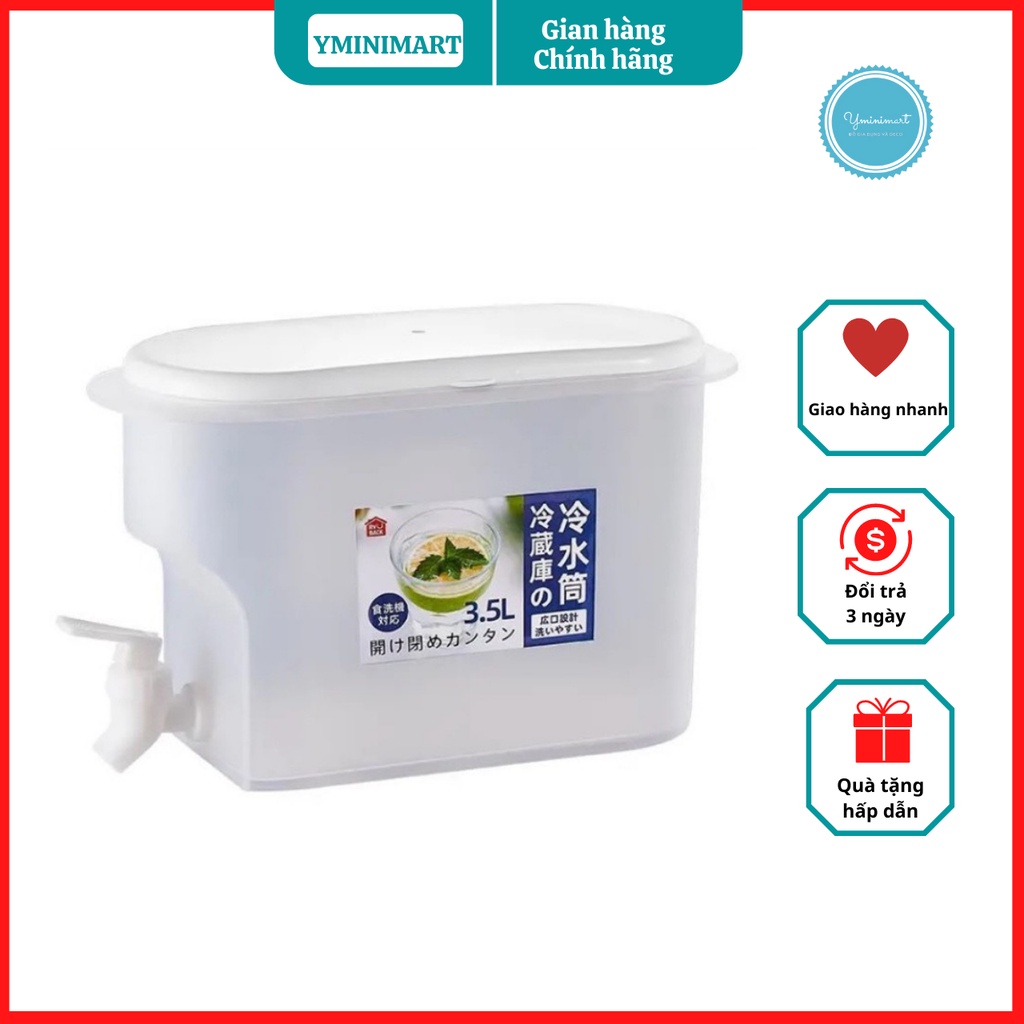 Bình đựng nước có vòi để tủ lạnh dung tích 3,5l chất lượng nhựa pp cao cấp - B78