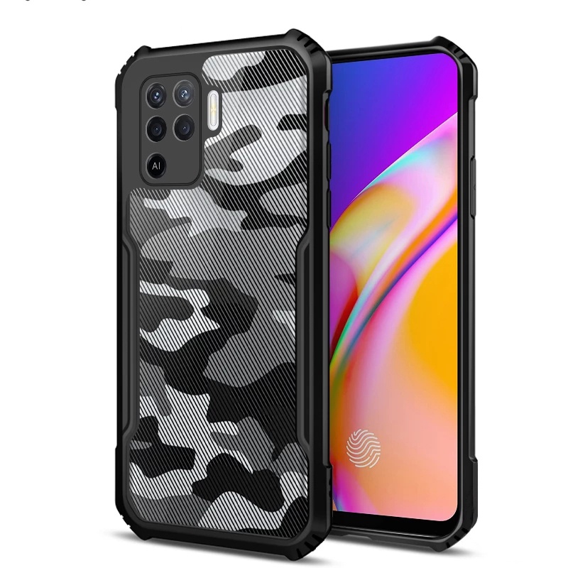 Ốp Điện Thoại Cứng Chống Sốc Họa Tiết Rằn Ri Cho OPPO A94 A74 A95 4G F19S F19 A15 A15S A35 A16 4G F19 Pro Reno 5F 5K Reno 5 Lite 6 Pro
