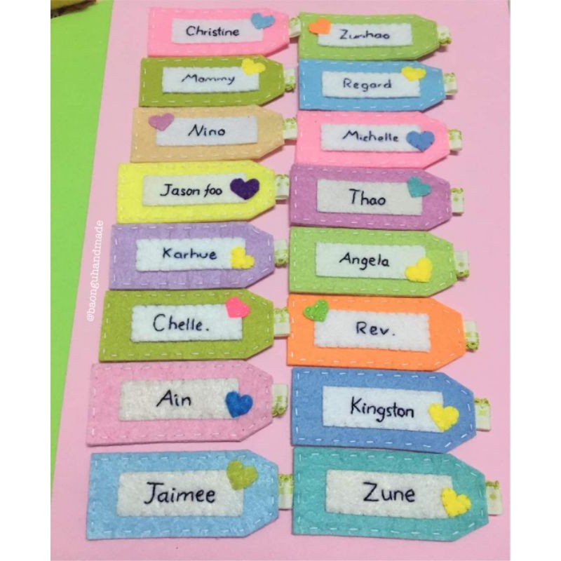 Name tag thêu tên theo yêu cầu vải nỉ