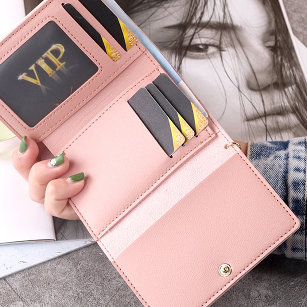 Ví Bóp Nữ Cầm Tay Mini Siêu Dễ Thương Nhỏ Gọn Nhiều Ngăn Có Thể Bỏ Túi Phong Cách Hàn Quốc