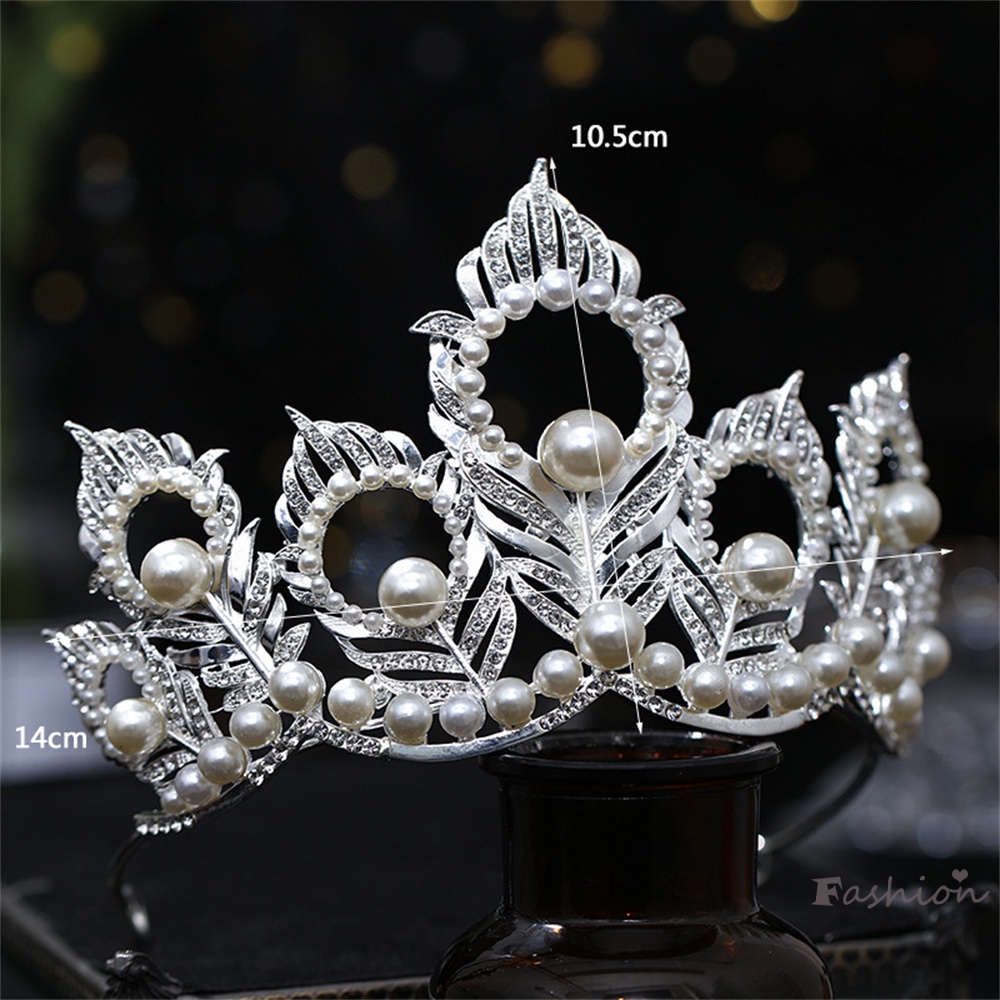 Cài Tóc Hình Vương Miện Đính Ngọc Trai Thời Trang Cho Nữ