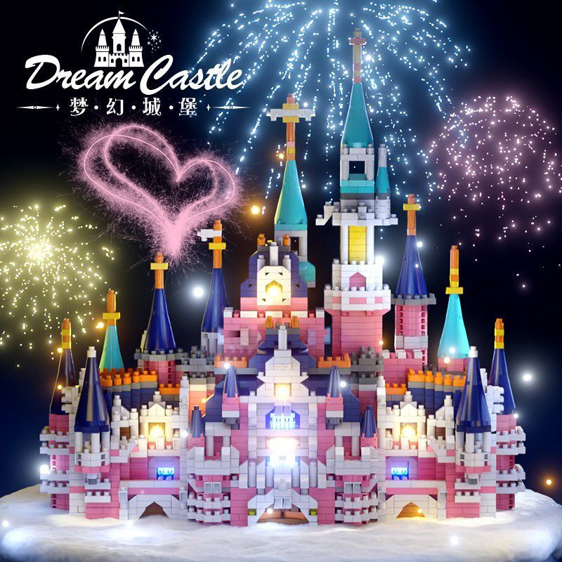 Đồ Chơi Lắp Ráp Lâu Đài Disney Cỡ Nhỏ Dễ Thương Cho Bé Gái