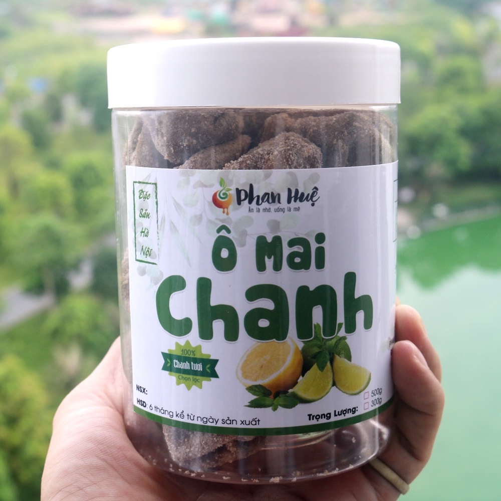 Ô mai xí muội chanh muối chua mặn ngọt Phan Huệ hộp 100g 300g 500g giảm ho rát họng đặc sản Hà Nội