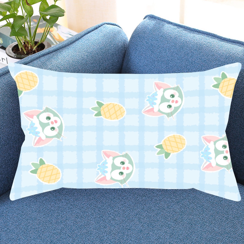 Vỏ Gối Hình Chữ Nhật In Hoạt Hình StellaLou & Linaell & CookieAnn & Olu Mel & ShellieMay & Gelatoni Một Mặt Bằng Polyeste Trang Trí Nhà Cửa