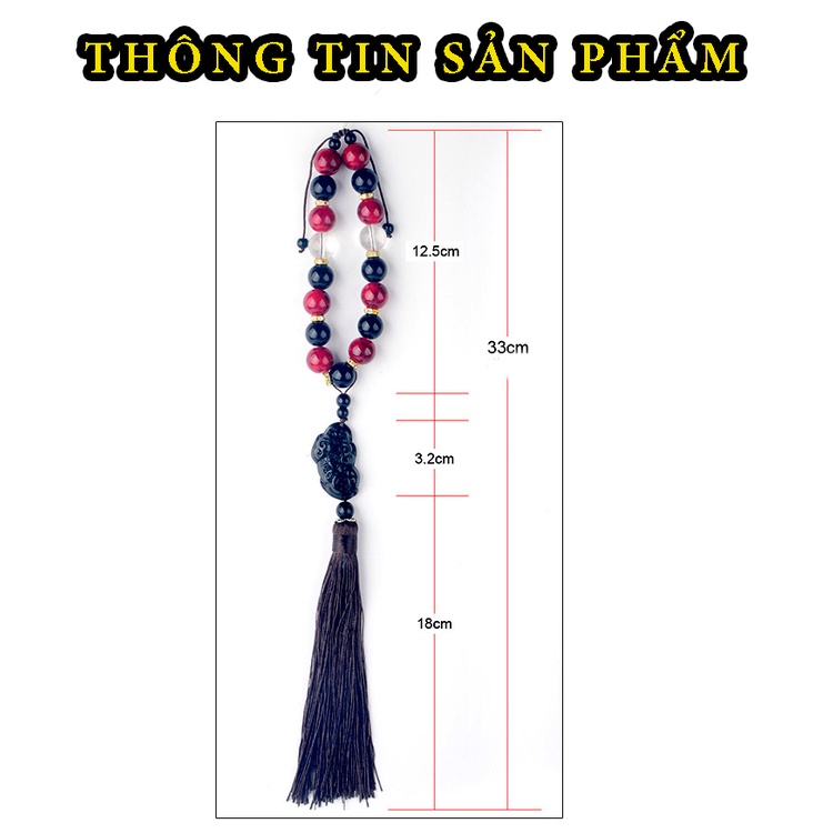 Mặt Dây Chuyền phong thủy treo xe hơi, chuỗi tràng hạt Phật Giáo An Yên - Thịnh Vượng, chuỗi vòng tay treo xe hơi