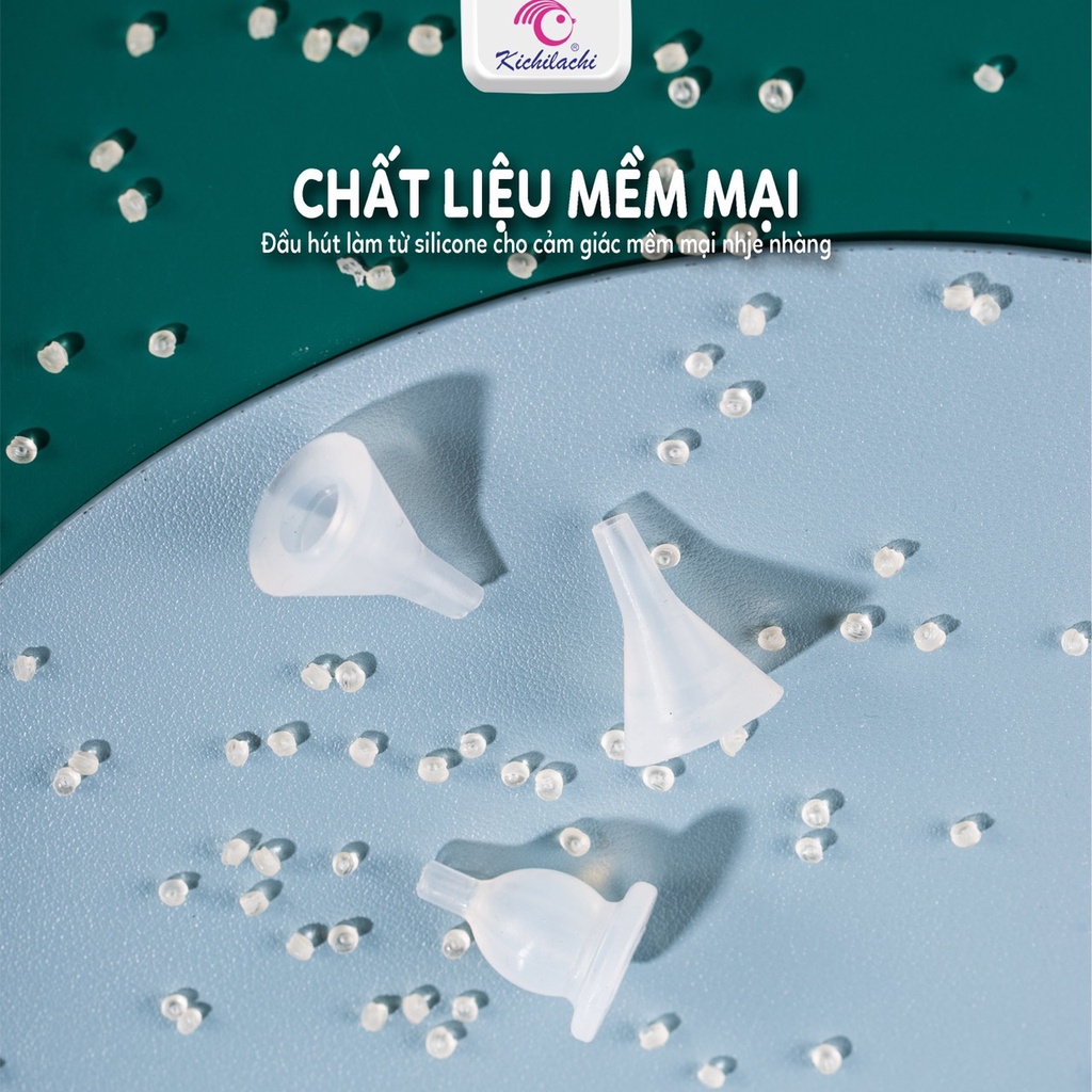 Máy hút mũi cho trẻ sơ sinh, máy hút mũi Kichilachi dành cho bé có màn hình cảm biến