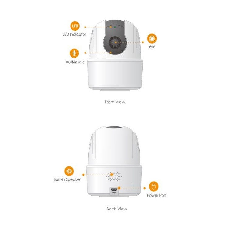 Camera IP Wifi IMOU Ranger 2C 4.0MP QHD 2K xoay 360 độ đàm thoại 2 chiều - tuỳ chọn phân loại thẻ nhớ (Trắng)