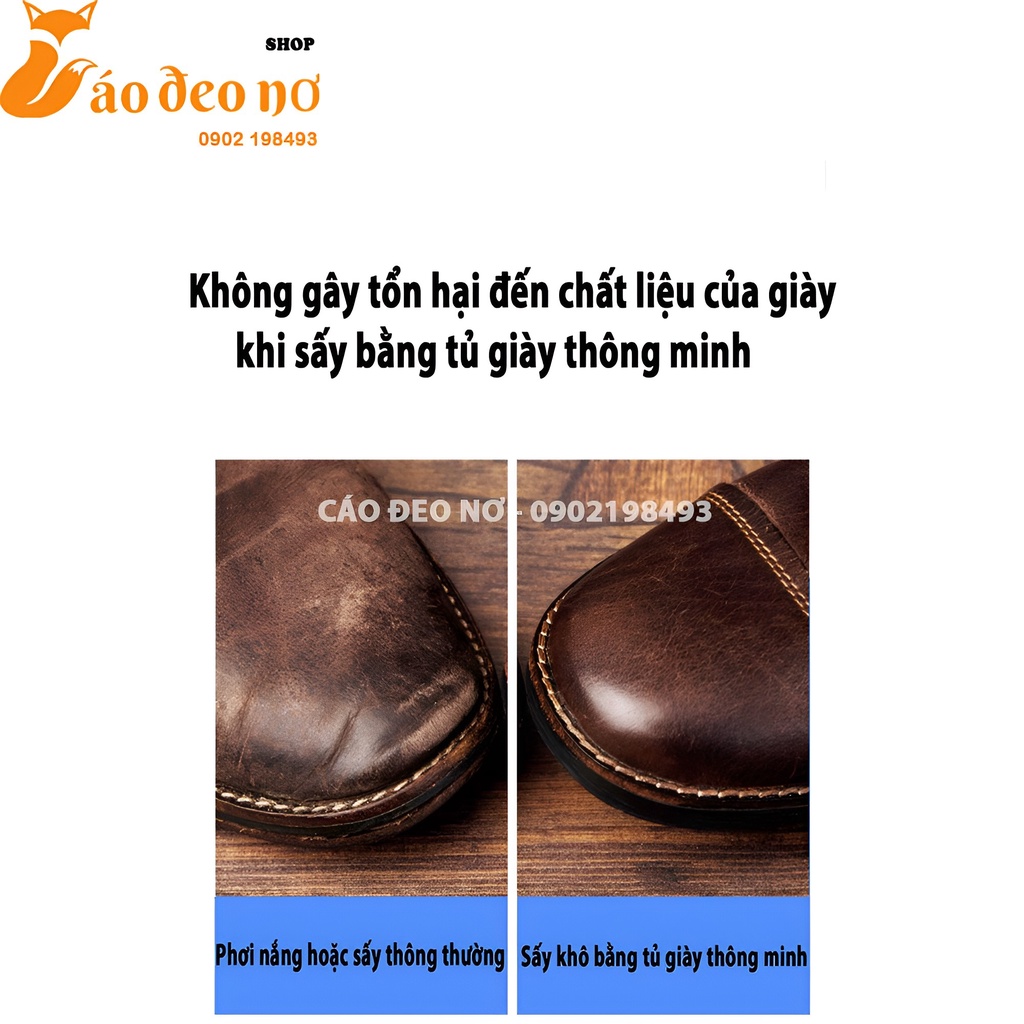 Tủ giày khử mùi, sấy khô, diệt khuẩn thông minh Roof sence - HUAHWEI Cáo đeo nơ