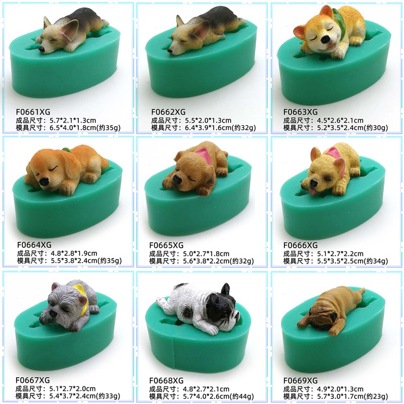 Khuôn Silicone Làm Bánh Hình Chó Corgi Đáng Yêu