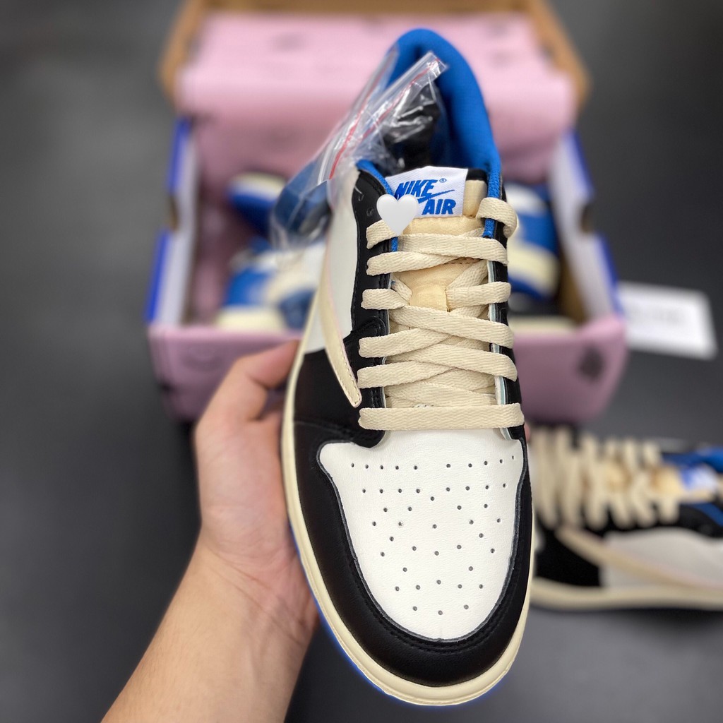 Giày Sneaker Jd Low Travis Xanh Giày Thể Thao Nam Nữ Thấp Cổ Full Phụ Kiện