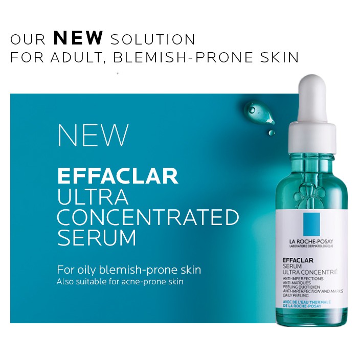 [TEM CTY] La Roche Posay Effaclar Ultra Concentrated Serum 30mL - Dưỡng Chất Giảm Mụn, Thâm Sau Mụn Và Lỗ Chân Lông To