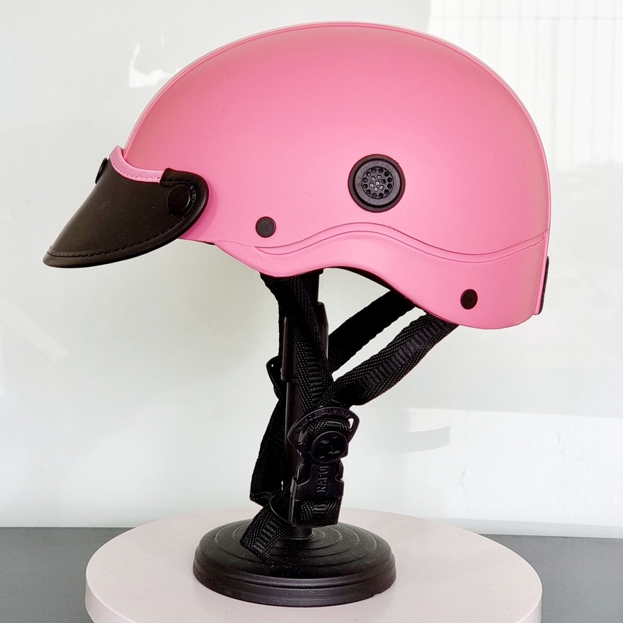 Mũ bảo hiểm lưỡi trai mềm GRO HELMET màu trơn cao cấp dành cho cả nam và nữ size 54-57cm