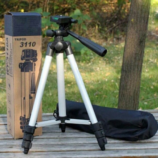 Giá đỡ Tripod 3110 -kèm kẹp điện thoại 3 chân-Gậy livestream, quay tiktok ,quay video,chụp ảnh chống rung TimShop